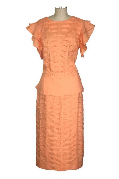Joy of Water: Ruffle Blouse and Princess Skirt (Peach)- Style #2306SK
