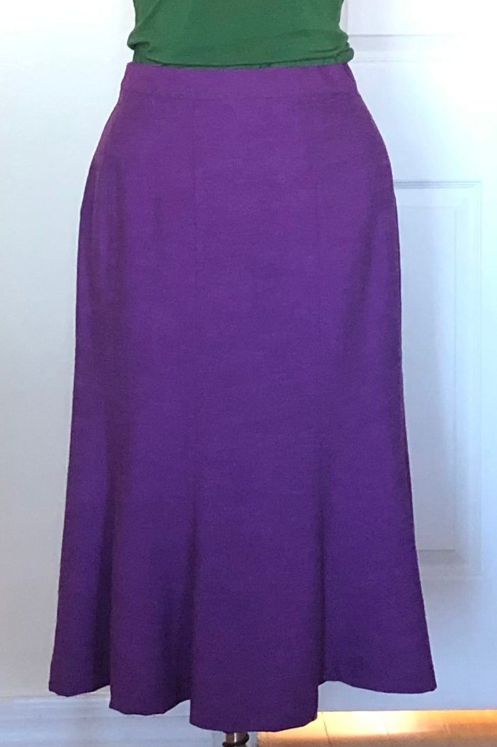 Fitted & Flared Silk Panel Skirt  Style #1796