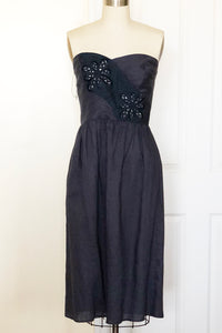 Made in NYC: Bustier Dress with Embroidered Panel (Style #220S)