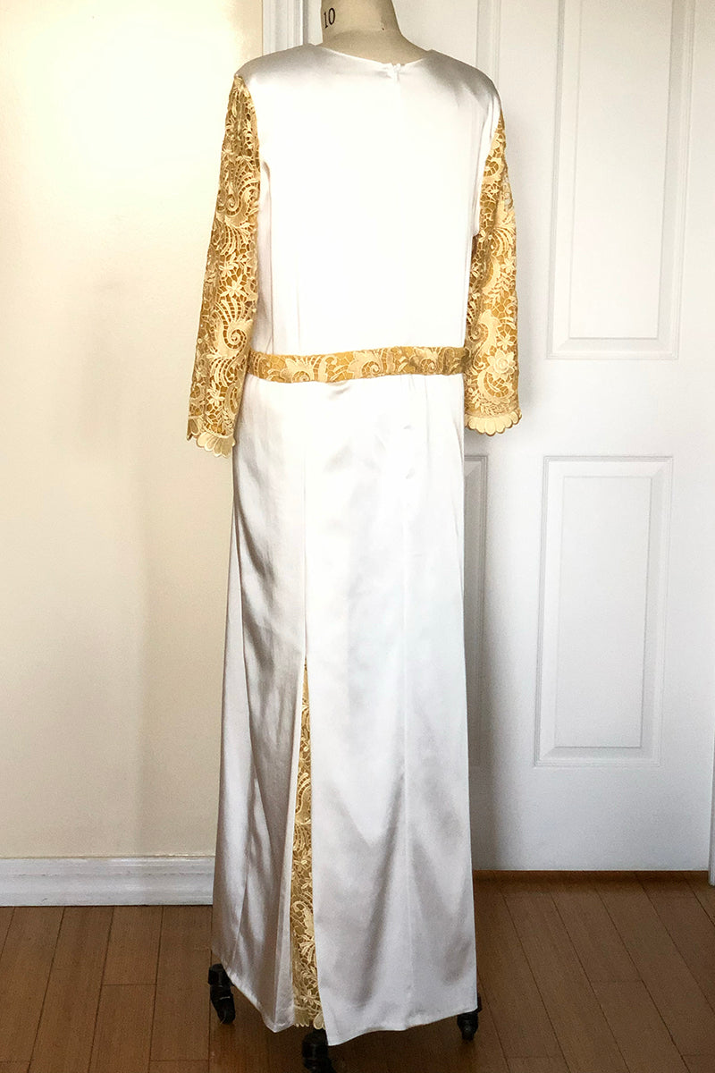 Donna's Dress with Lace Sleeve and Pleat Detail (Style#2250DS) – JSong Way