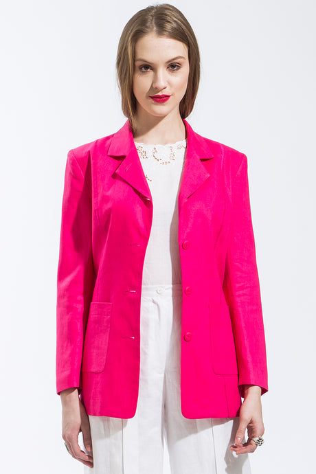 Linen Jacket (Fuschia) Style# 7288
