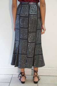 Geometry Sequin Skirt (Grey/Black) Style #7588
