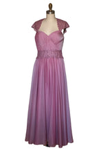 Beaded Chiffon Aline Dress (Dusty Lavender) Style # 2501A
