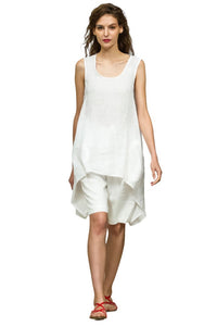 Origami Linen Tunic (White) Style #150k
