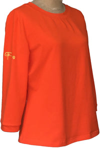 Custom T-Shirt with Embroidered Logo (Orange) - Style # 169KS