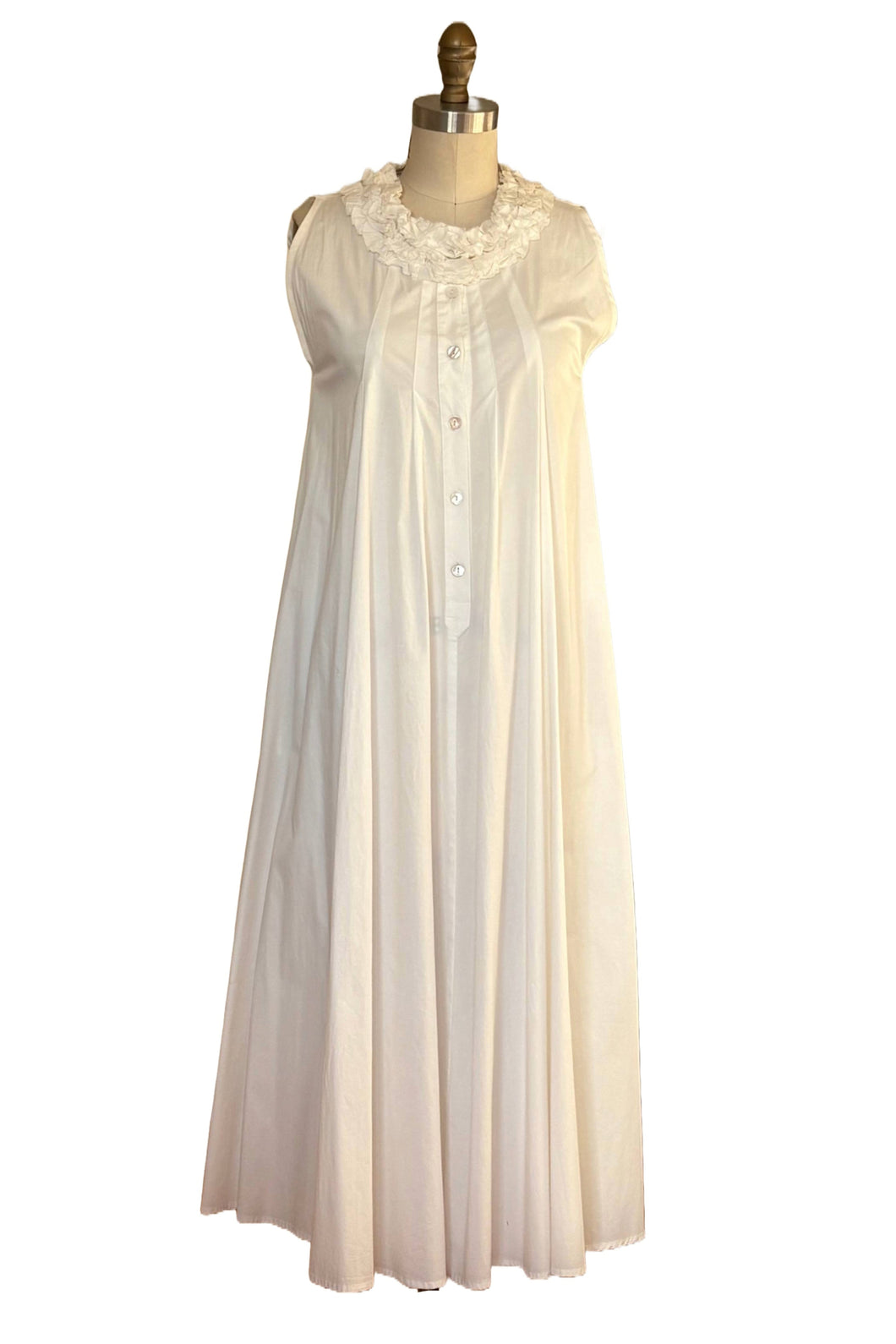 Dress With Mini Ruffles (White) Style #1746K