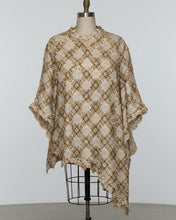 Embroidered Check Print Tunic - Style # 902CK (Olive Beige)