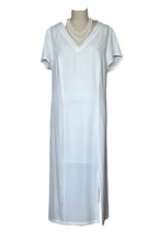 V-Neck Dress with Tucking Detail (Black) Style #2442K