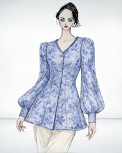 Embroidered Flora Blouse - Style # K2465 (Beige)