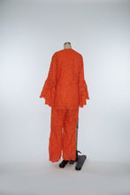 Summer 3D Floral Lace Pant Suit, Style #2470 - Orange