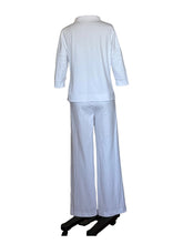 Mandarine Collar Sweatsuit (White) - Style # 2501PK