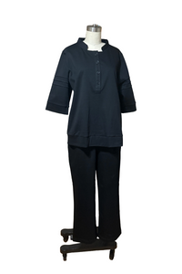 Mandarin Collar 3/4 Sleeve Polo Sweatsuit - Style # 2501PK