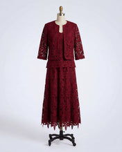 Autumn Leaf Lace Cardigan, Camisole and Skirt Suit
