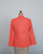 Handmade Battenberg Lace Jacket - Style # 7341J (Coral)