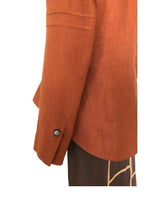Monica’s Cropped Autumn Linen Jacket - Style # Mk2L (Coffee Bean)