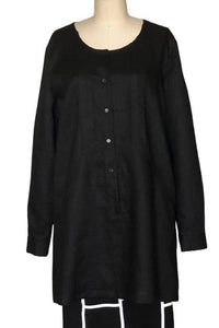 Classic Long Sleeve Linen Tunic - Style #1773K (Taupe)