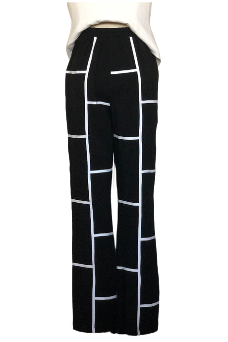 Ribbon Graphic Field 100% Cotton Pants with Elastic Waistband - Style# K204