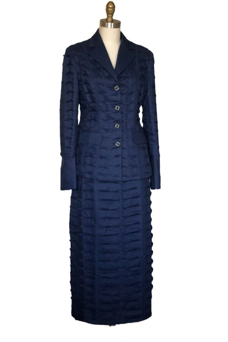 Joy of Water: Jacket and Princes Panel Skirt (Navy) - Style# 2305SK