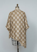 Embroidered Check Print Tunic - Style # 902CK (Olive Beige)