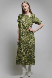 Camo Luxe Green Dress: Made in NYC #175