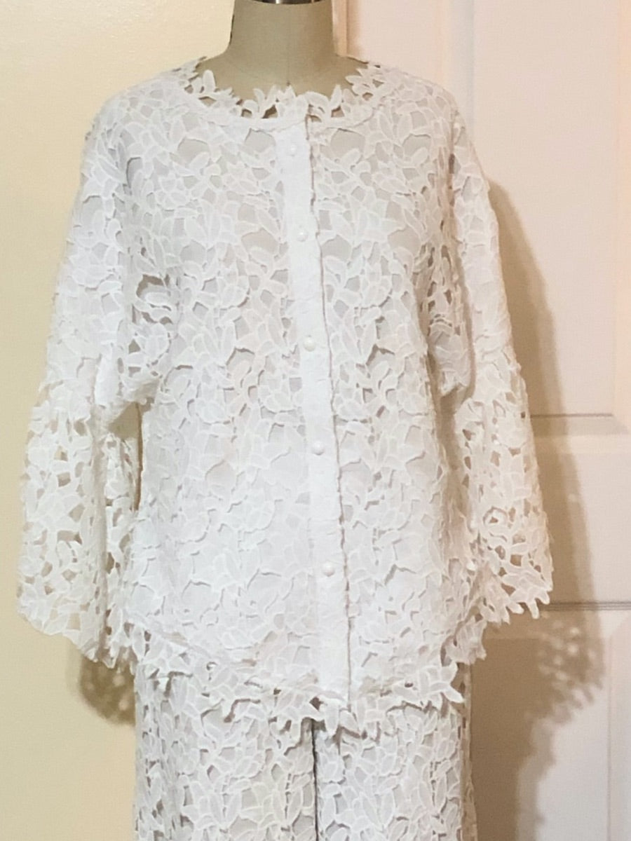 Lace Jacket with Ruffle Detail (Style#217)