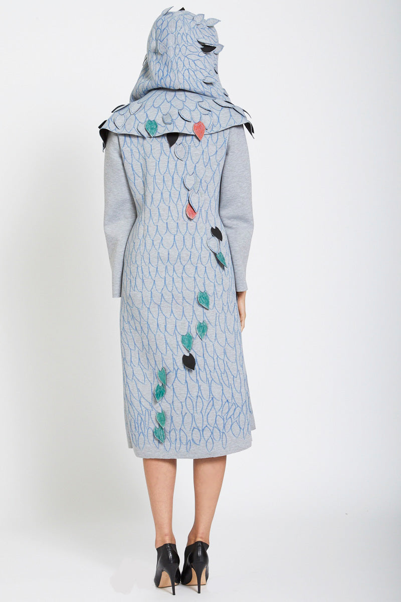 Hand Painted Leaf Coat with detachable hoody Style 164 – JSong Way