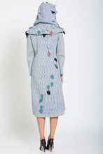 Hand Painted Leaf Coat with detachable hoody Style 164