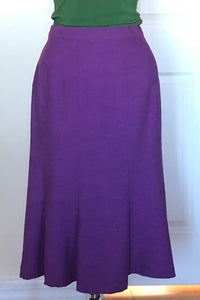 Fitted & Flared Silk Panel Skirt  Style #1796