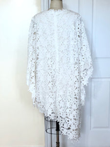 Asymmetric Lace Tunic (White) - Style # 1902