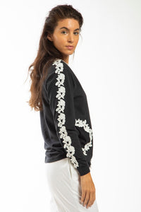 Made in NYC: Lace Embellished T-Shirt (Style# T106)
