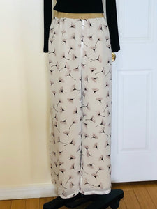 Printed Silk Chiffon Pants (Style# 103KC)