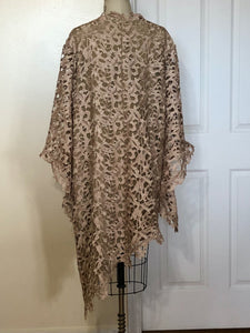 Asymmetric Lace Tunic (Beige) - Style # 1902