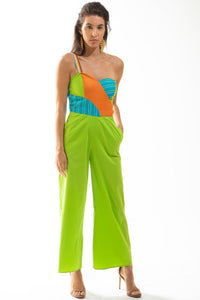 Color Block Bustier Jumpsuit (Style # 219)