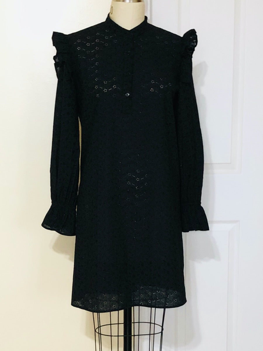 Embroidered Cotton Eyelet Tunic Shirt (Style# K111)