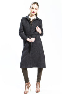 Heather Wool Shirt Coat