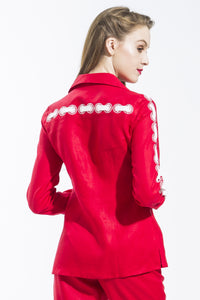 Ribbon Threaded Circle Shirt Style 1815