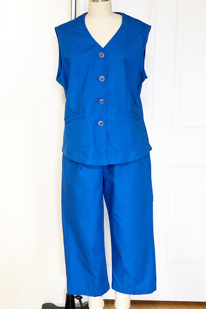 Blue Vest Pant Set Style #7959RJP