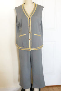 Gray Vest Pant Set Style #7959RJP