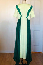 2-Tone Pleated Panel Dress Green (Style 234)