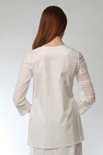 Contrast Lace Wrap Tunic Style # 1791