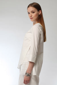 Contrast Lace Wrap Tunic Style # 1791