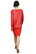 Ruffled Knit Transformable Dress (Red) Style #110