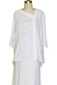 Embroidered Asymmetric Neckline  Blouse - Style# 110BB