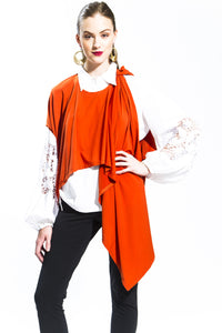 Made in NYC: Transformable Vest/Scarf (Orange) Style 143