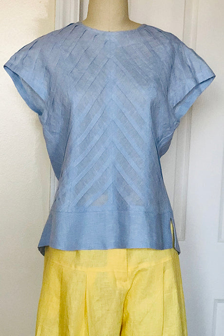 Pleated Top (Ice Blue) Style # 1705