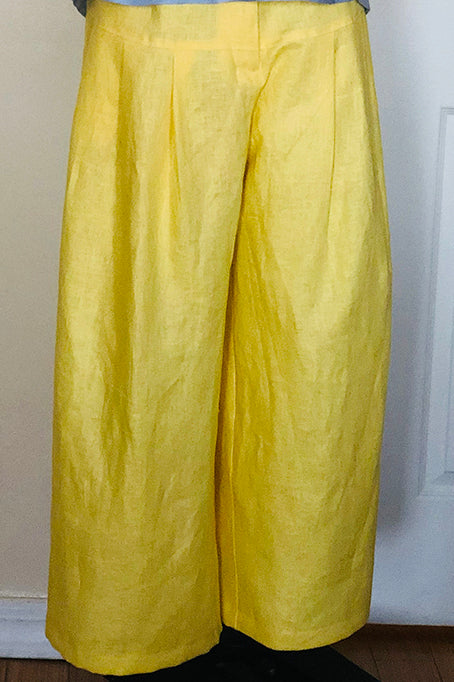 Wide Leg Pants (Yellow) Style #1820