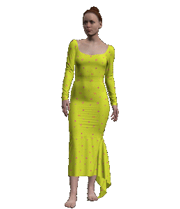 Minine Flora Print Dress (Style# 201D) White