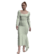 Minine Flora Print Dress (Style# 201D) White