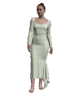 Minine Flora Print Dress (Style# 201D) White
