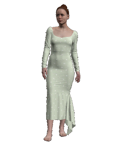 Minine Flora Print Dress (Style# 201D) White
